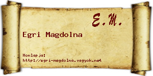 Egri Magdolna névjegykártya